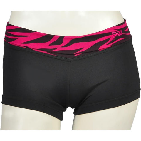Foldover Hotpants Zebra Adult