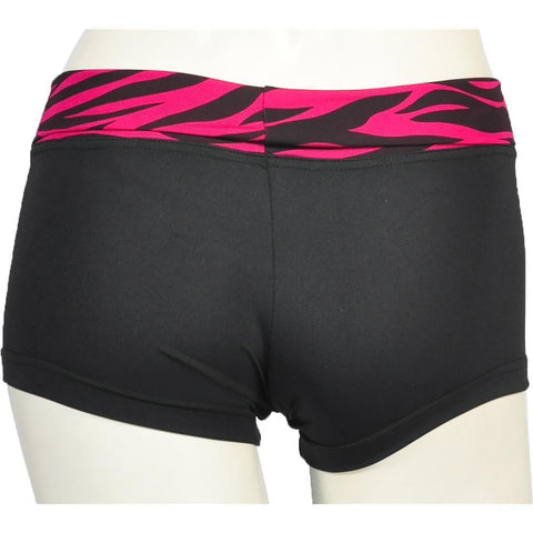 Foldover Hotpants Zebra Adult