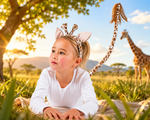 Giraffe Head & Tail Set Child