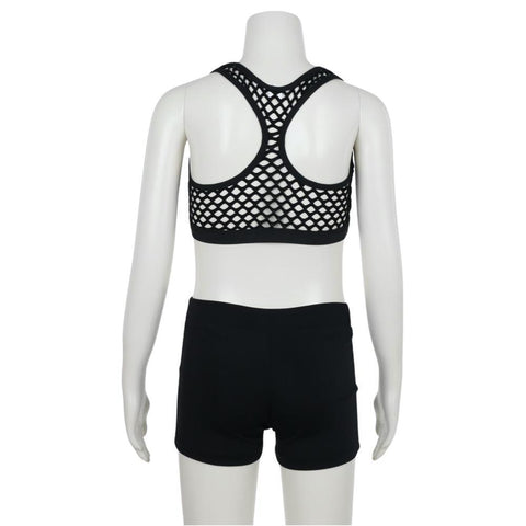 Muscleback Croptop Graffiti-Spider Mesh Child