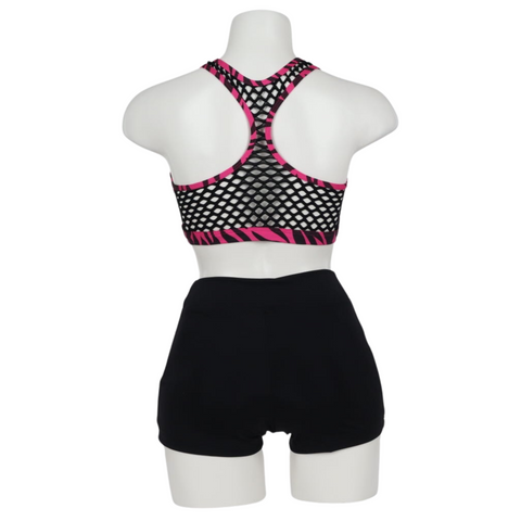 Muscleback Croptop Zebra-Spider Mesh Child
