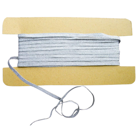 Silver Metallic Elastic