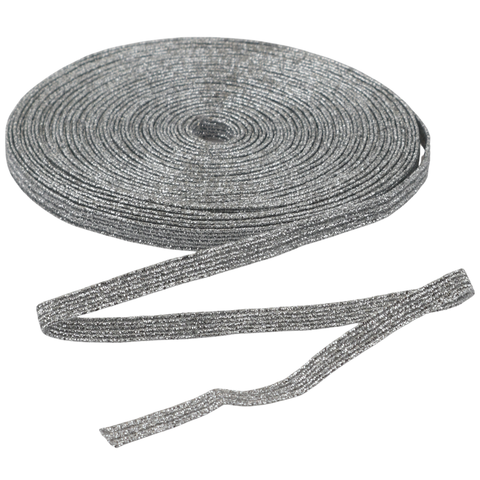 Silver Metallic Elastic