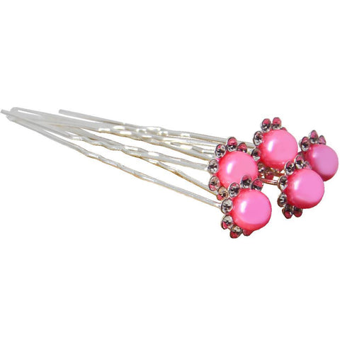 Crystal & Pearl Hairpins Lg