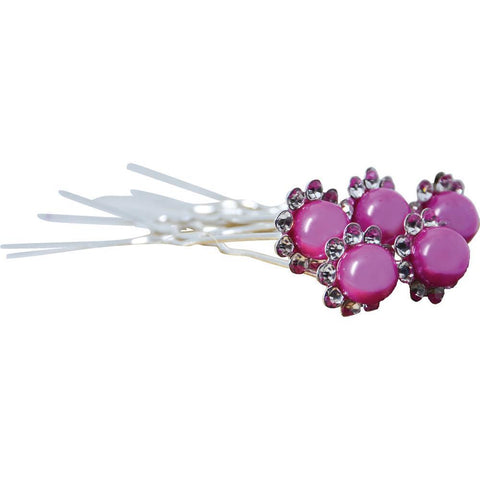 Crystal & Pearl Hairpins Lg