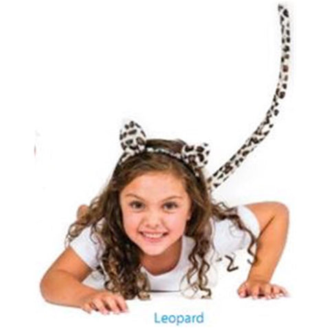 Leopard Head & Tail Set Child